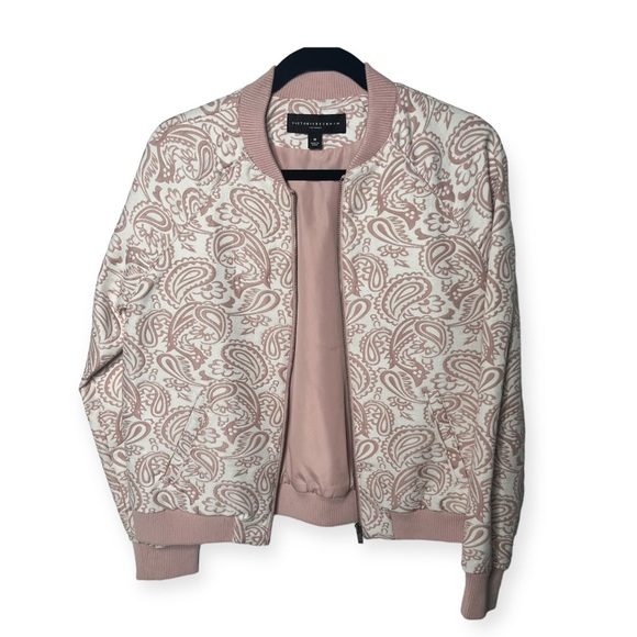 Women's Victoria Beckham Target - Blush Floral Jacquard Bomber Jacket - Picture 6 of 12
